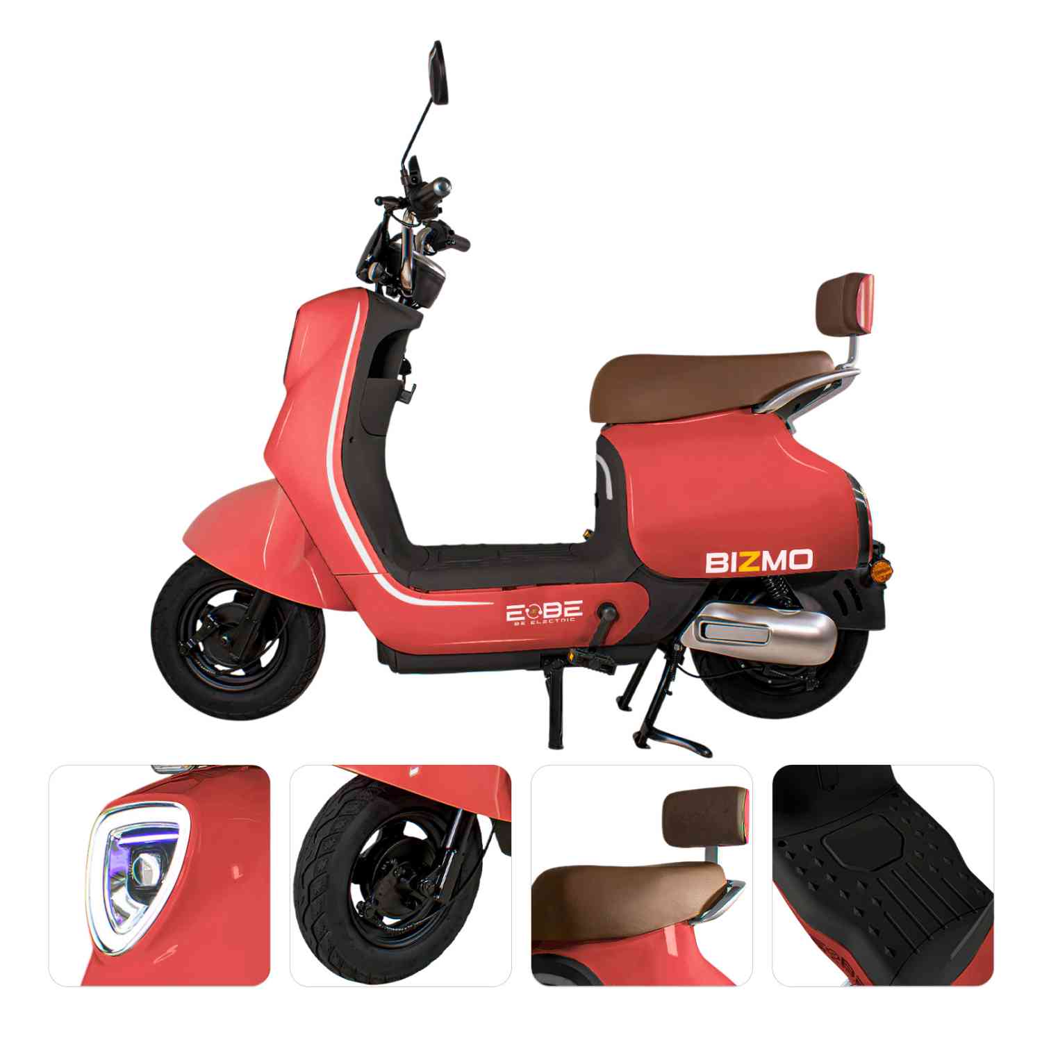 Foto 3 pulgar | Bicleta Bicimoto Electrica 500w 48v 35km/h Luces Full Led Rojo Bizmo