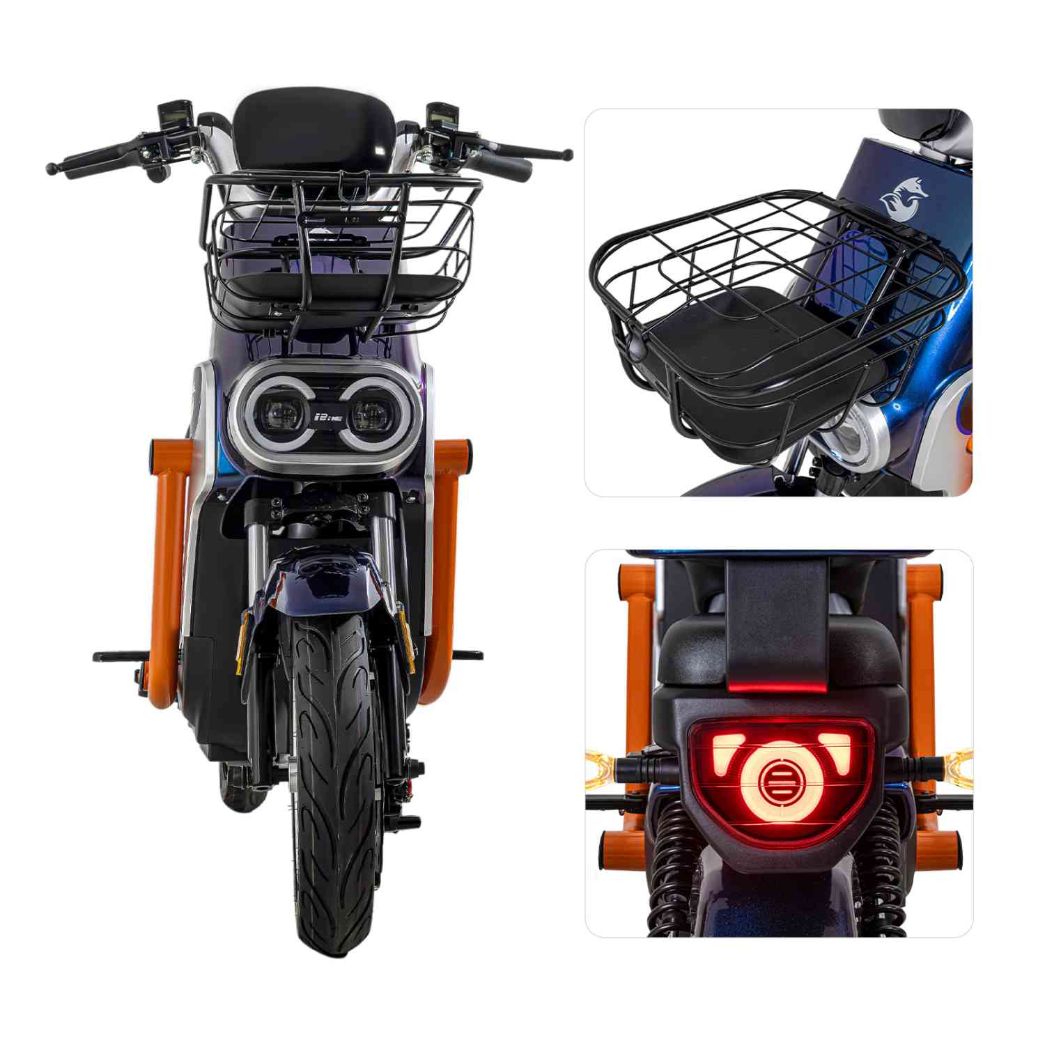 Foto 3 pulgar | Bicleta Bicimoto Electrica 800w 60v 50km/h Luces Full Led Azul Bizmo