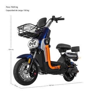 Foto 6 | Bicleta Bicimoto Electrica 800w 60v 50km/h Luces Full Led Azul Bizmo