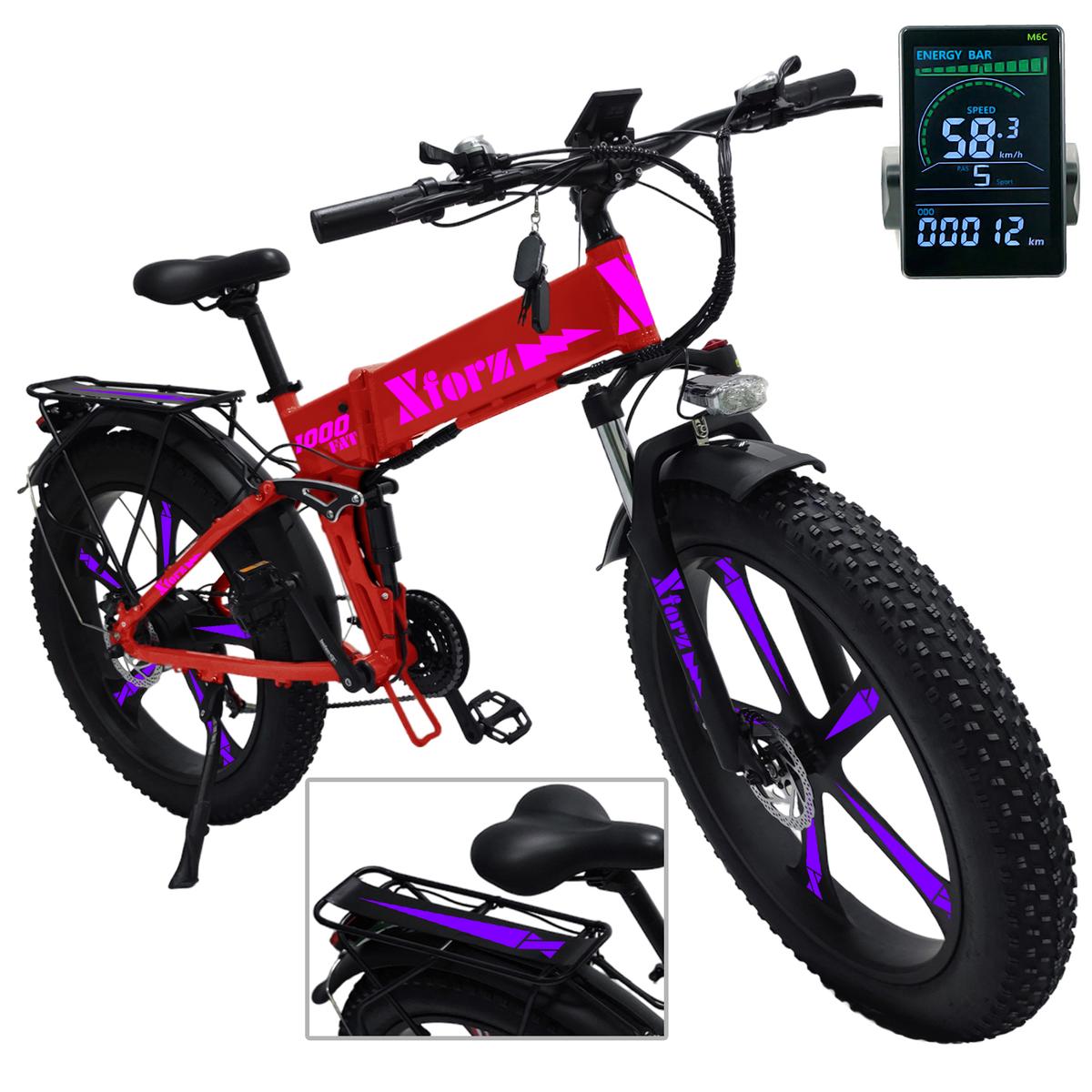 Foto 1 | Bicicleta Eléctrica De 21 Velocidadventdepot Mxfjt-016 1 Pieza Multicolor