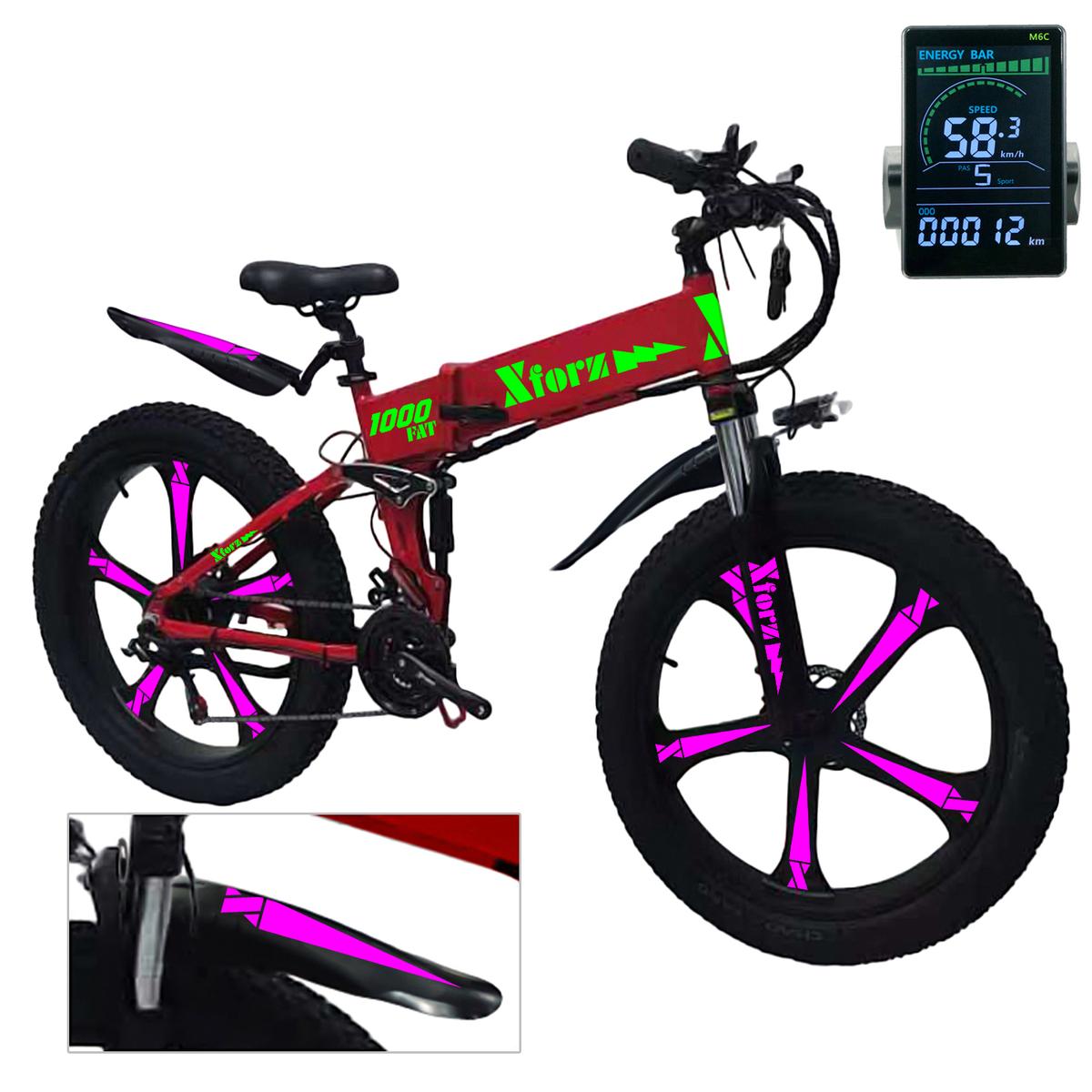 Bici Eléctrica de Alto Rendimiento VentDepot MXFRP-027 1 Pieza Multicolor