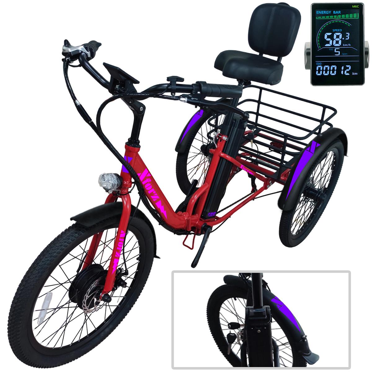 E-bike Tipo Tricicloventdepot Mxtpj-038 1 Pieza Multicolor