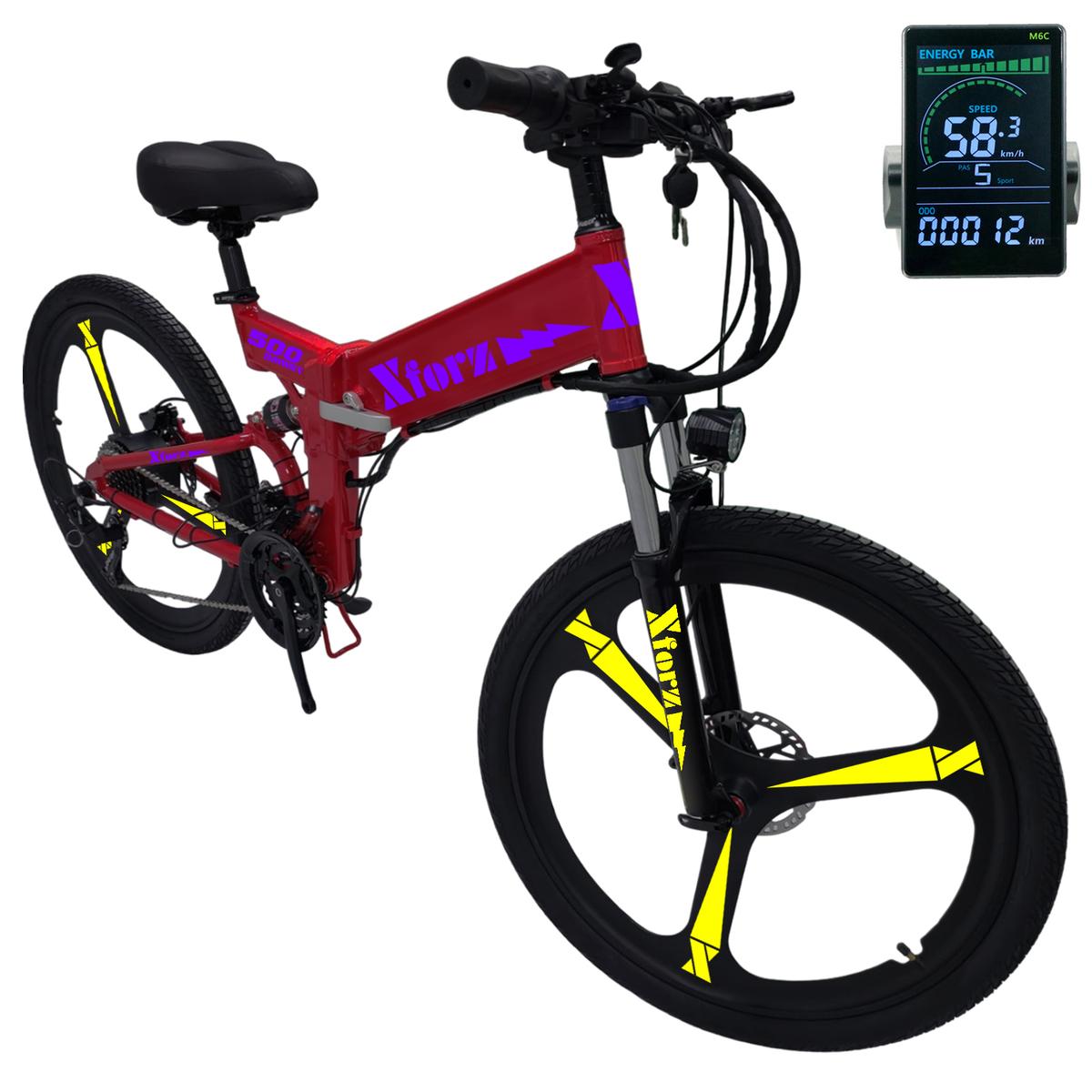 Foto 2 pulgar | Bici Eléctrica Frenos Magnesioventdepot Mxmij-043 1 Pieza Multicolor
