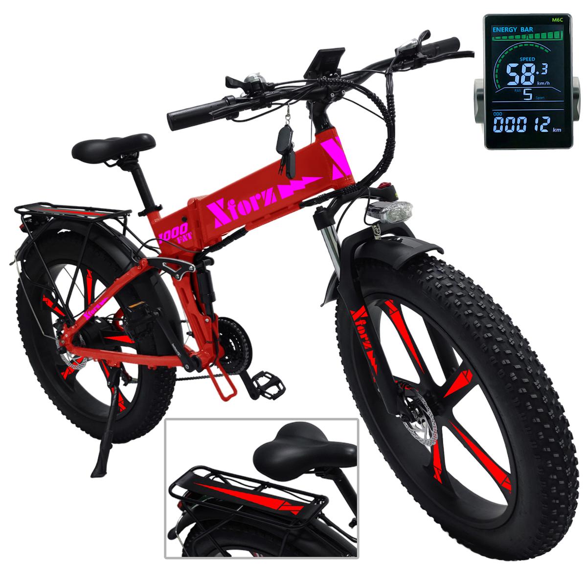 Bicicleta Eléctrica Ruedas Anchasventdepot Mxfjt-017 1 Pieza Multicolor