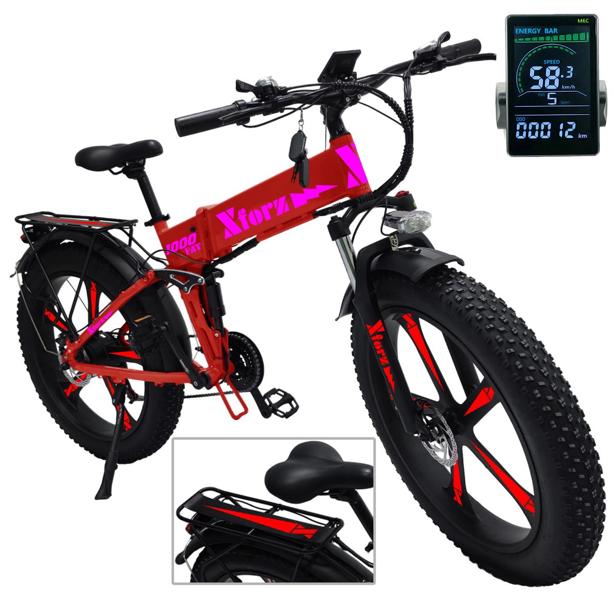 Foto 3 pulgar | Bicicleta Eléctrica Ruedas Anchasventdepot Mxfjt-017 1 Pieza Multicolor