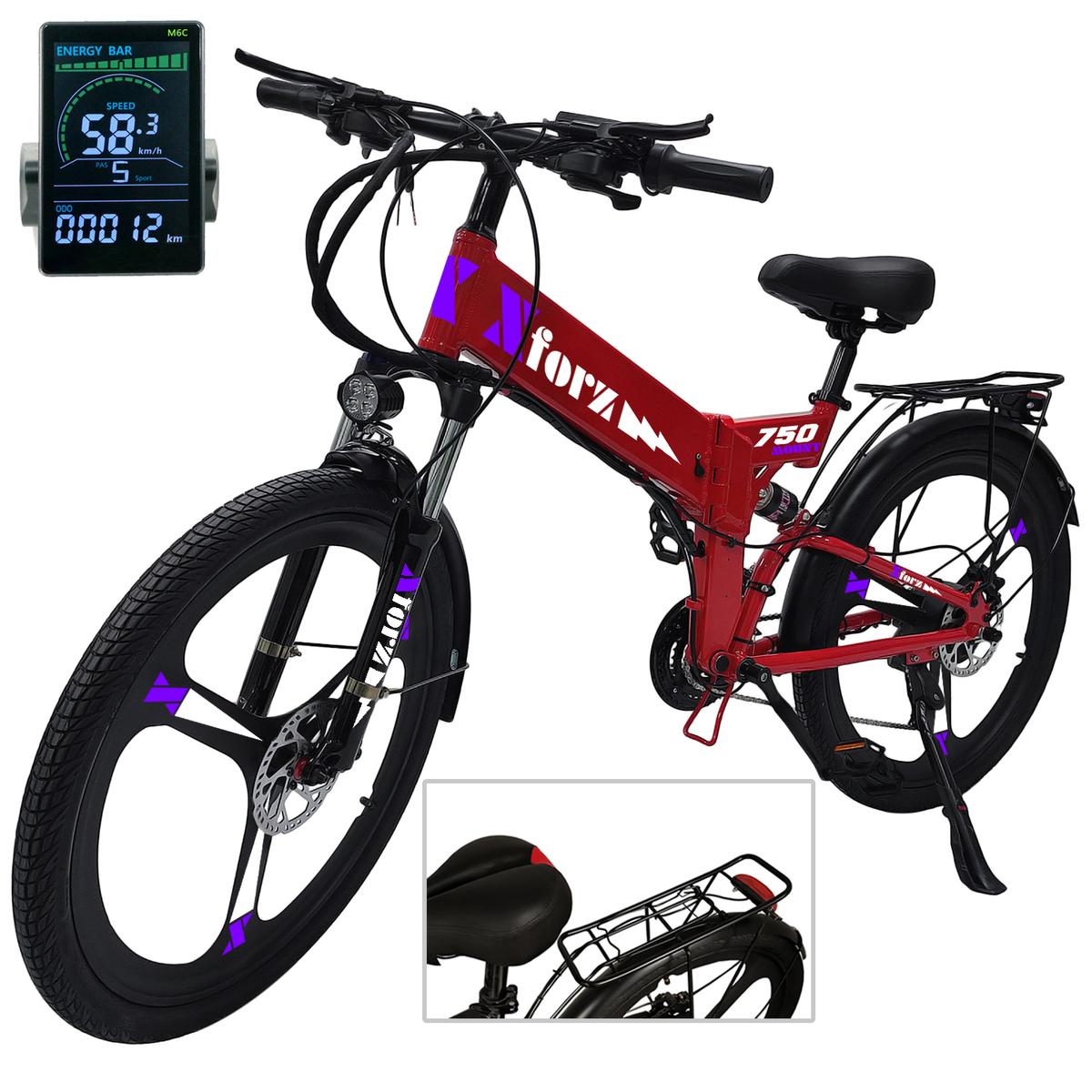 Bicicleta Eléctrica Xforz Rojo