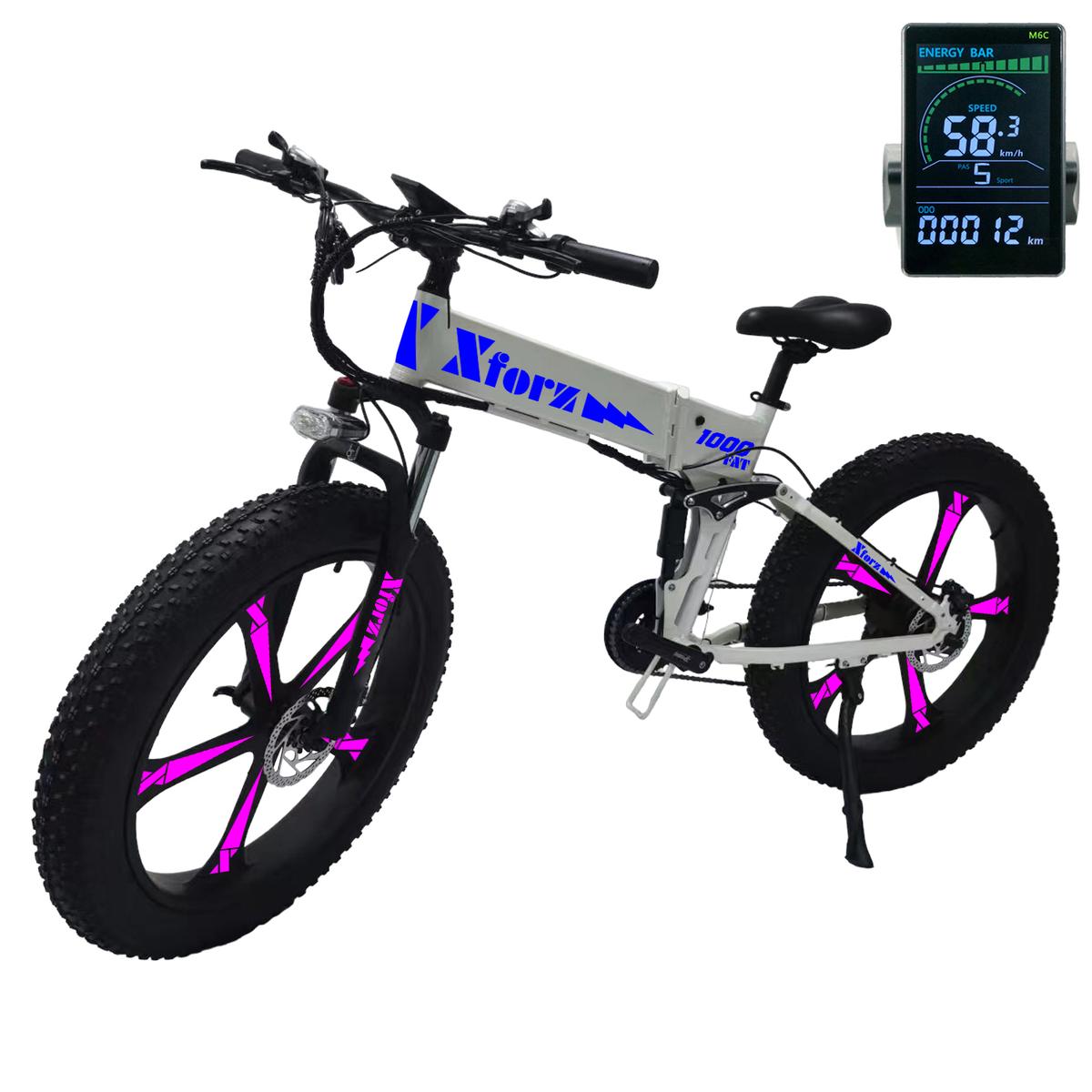 Foto 3 pulgar | Bicicleta Eléctrica Plegable Fat 1000 Lite con Pantalla Multicolor Y Neumáticos de 26x4 Pulgadas