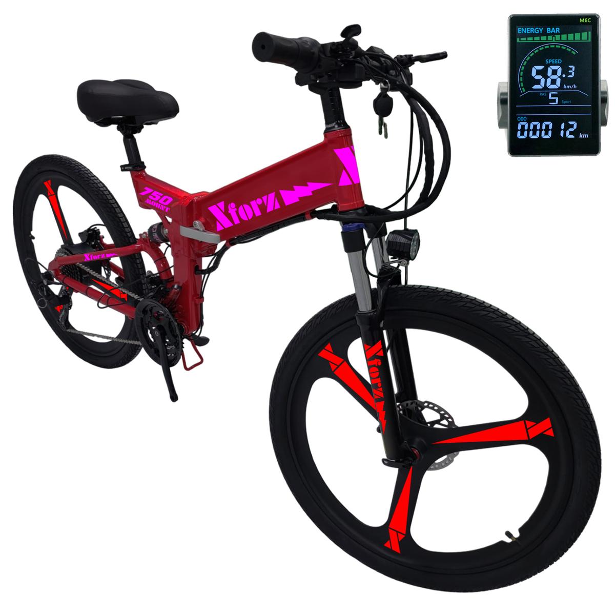 Bicicleta Eléctrica Marco Aluminio VentDepot MXMLJ-017 1 Pieza Multicolor