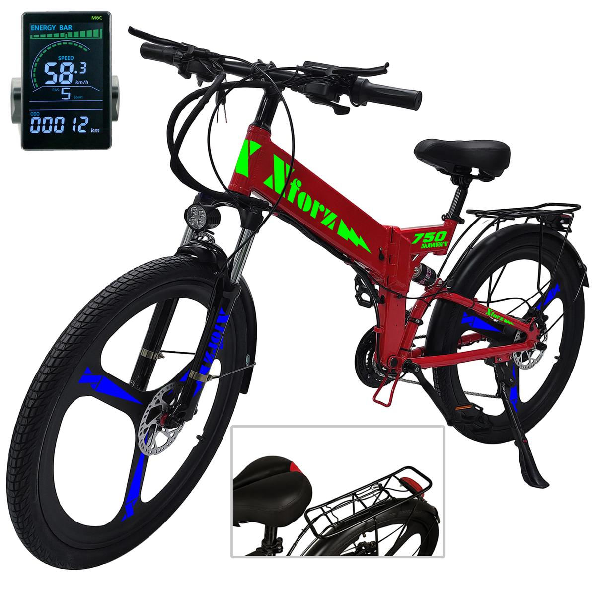 Foto 3 pulgar | Bici Eléctrica Plegableventdepot Mxmoj-026 1 Pieza Multicolor