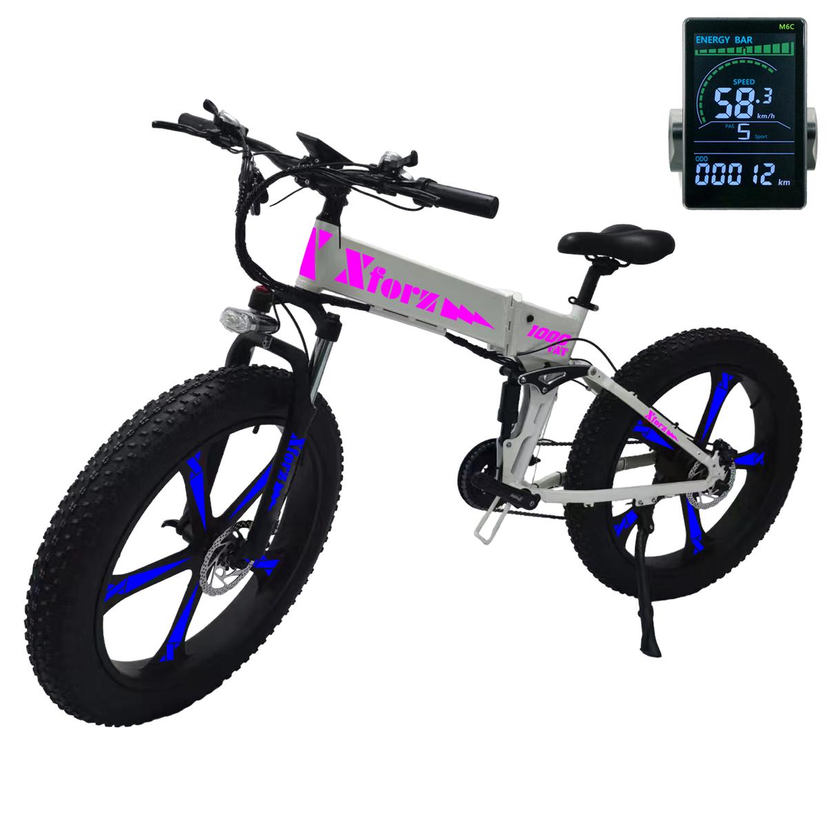 Bicicleta Eléctrica Fat 1000 Lite con Pantalla Multicolor y Estructura de Aluminio