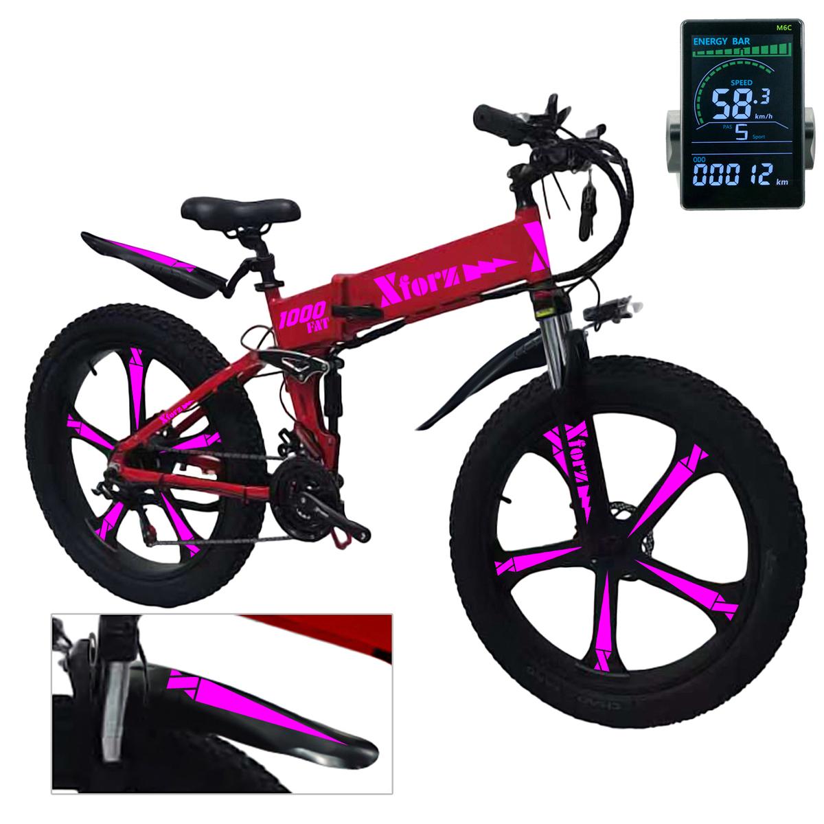 Foto 2 pulgar | Bicicleta Eléctrica Todoterreno VentDepot MXFRP-002 1 Pieza Multicolor