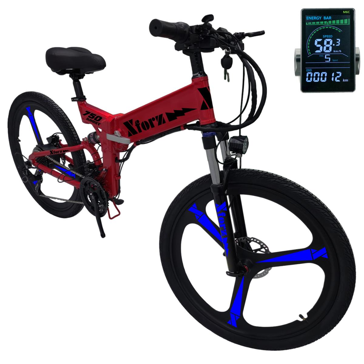 Bici Eléctrica de Montaña con Faro Led VentDepot MXMLJ-019 1 Pieza Multicolor