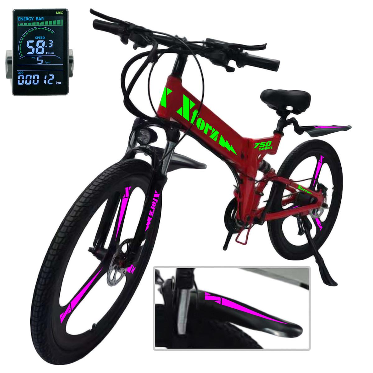 Foto 2 pulgar | Bicicleta Eléctrica Rod 26ventdepot Mxmpj-027 1 Pieza Multicolor
