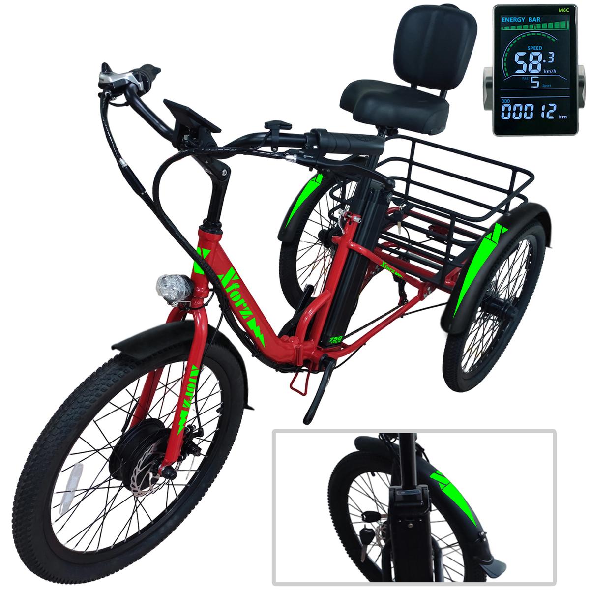 Foto 1 | Triciclo Eléctrico Adultosventdepot Mxtpj-003 1 Pieza Multicolor