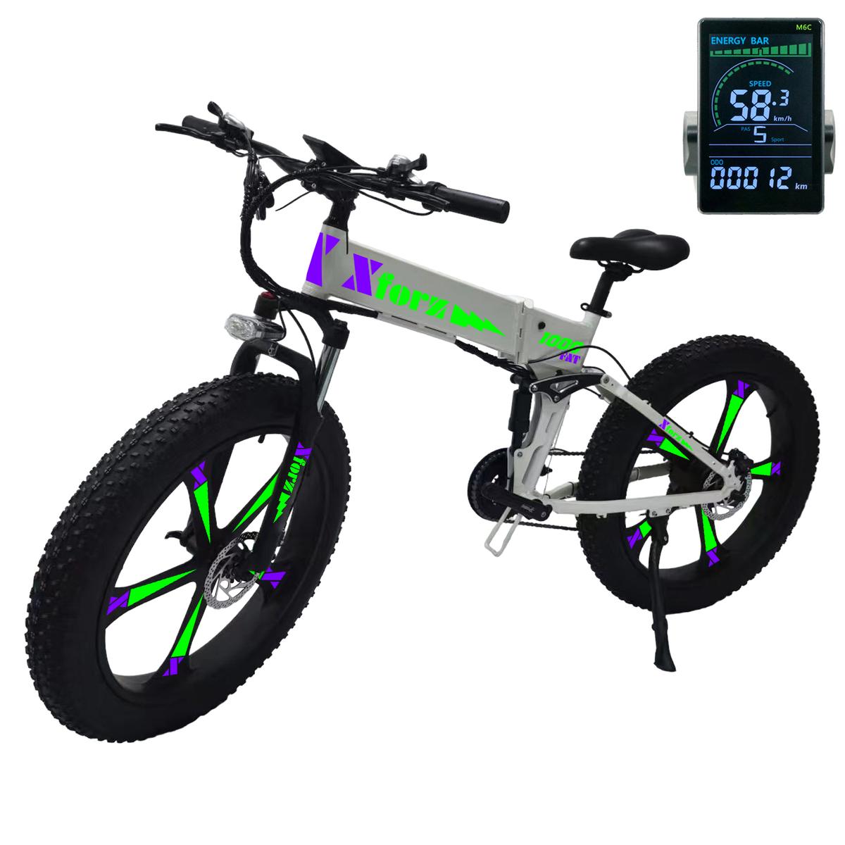 Bici Eléctrica con 21 Velocidades VentDepot MXFAT-062 1 Pieza Multicolor