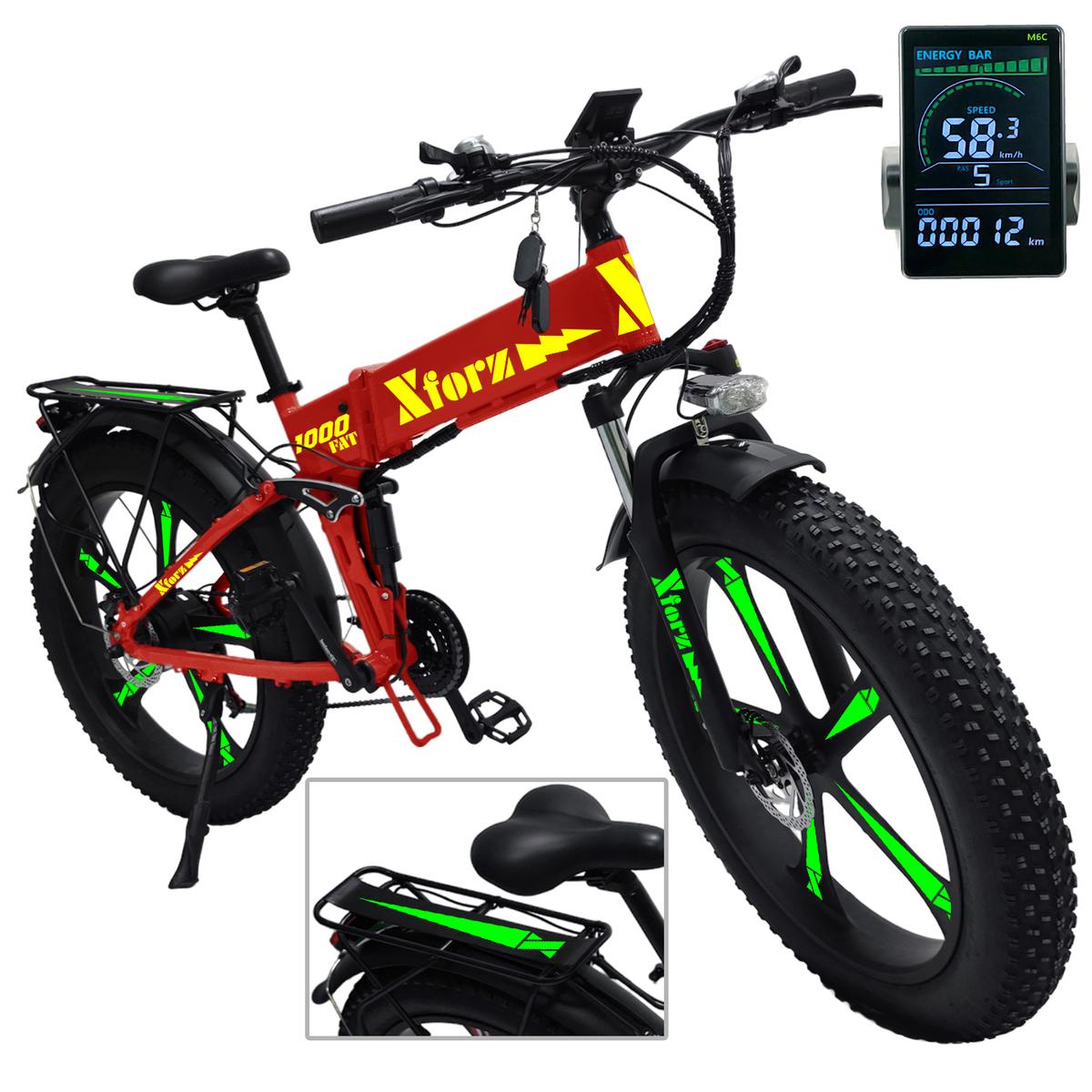 Foto 2 pulgar | Bicicleta Eléctrica Ruedas Anchasventdepot Mxfjt-046 1 Pieza Multicolor