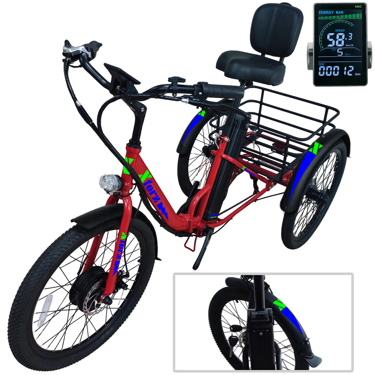 Triciclos Eléctricos Alta Velocidadventdepot Mxtpj-050 1 Pieza Multicolor