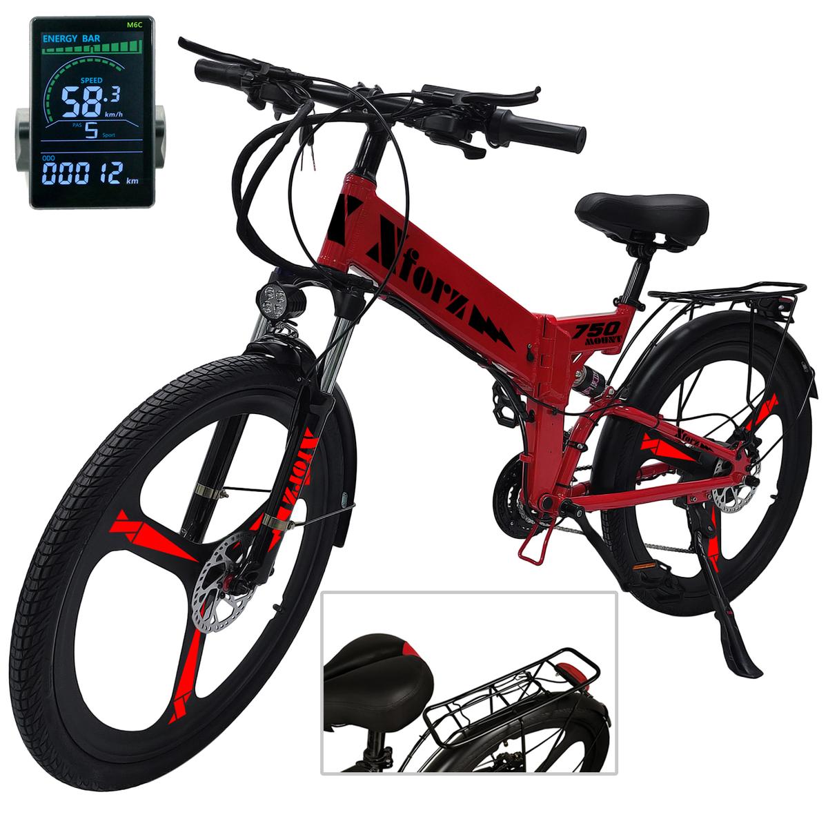 Foto 2 pulgar | Bici Eléctrica Frenos Magnesioventdepot Mxmoj-024 1 Pieza Multicolor