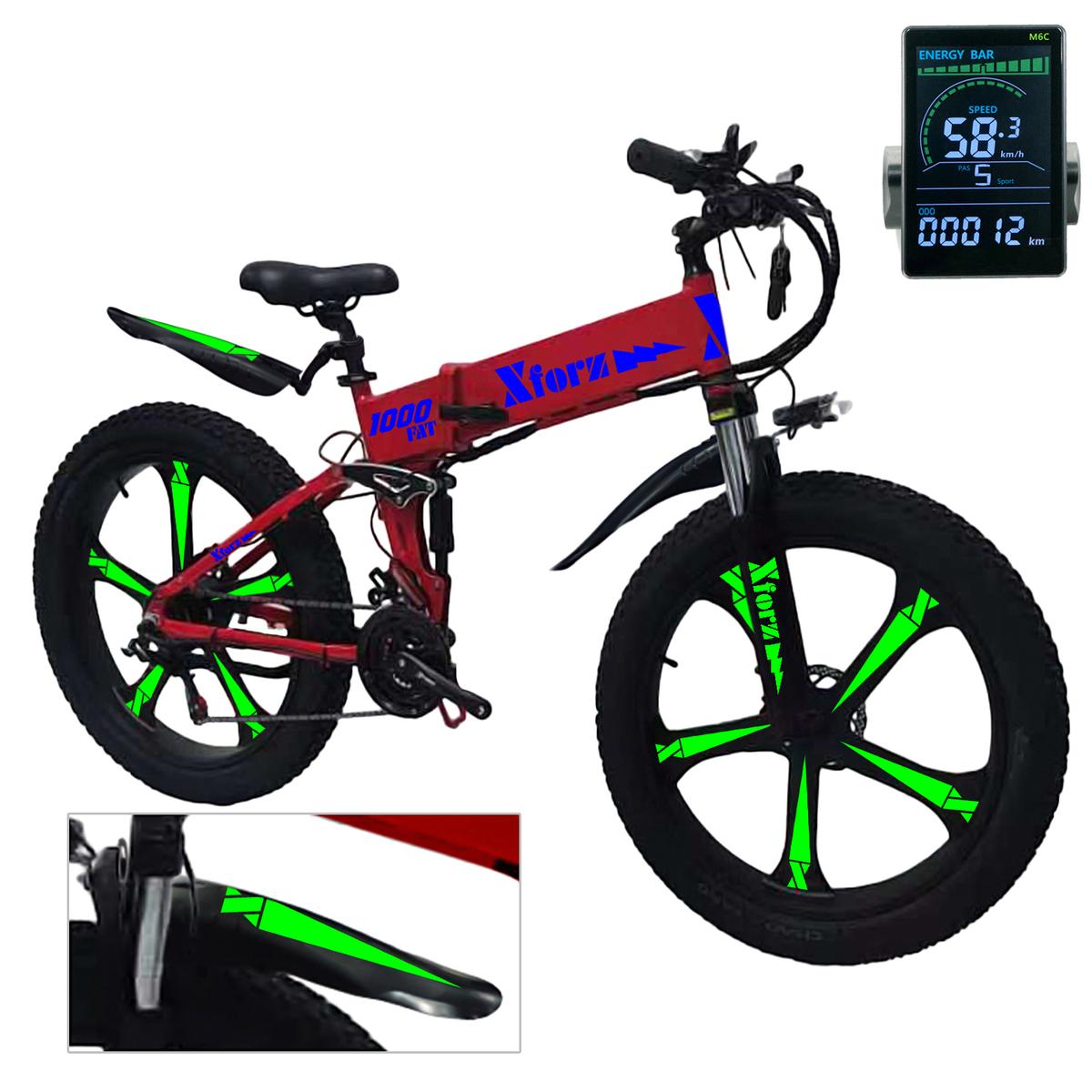 Bicicleta Eléctrica con Pantalla a Color VentDepot MXFRP-008 1 Pieza Multicolor