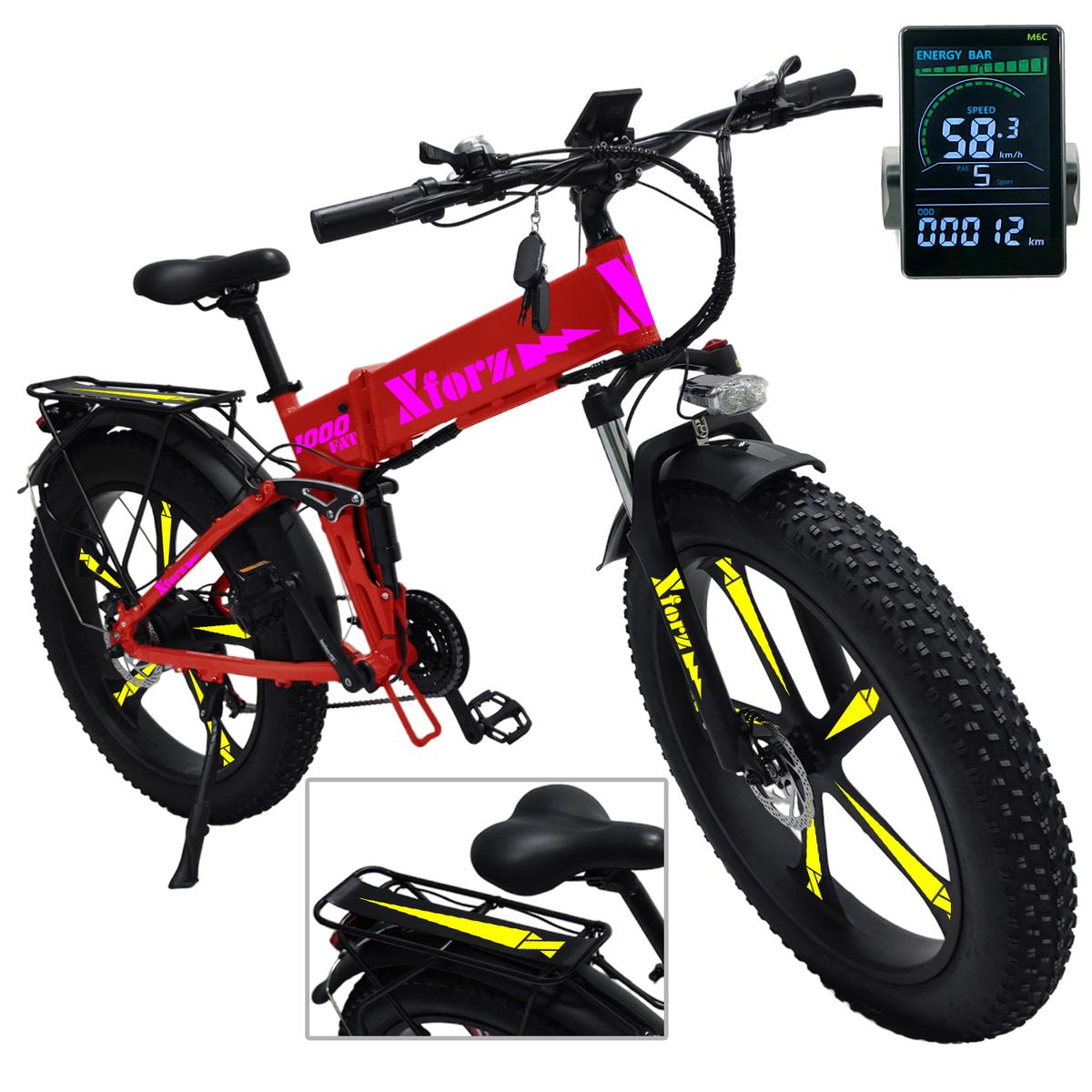 Foto 2 pulgar | E-bike Con Alta Estabilidadventdepot Mxfjt-018 1 Pieza Multicolor