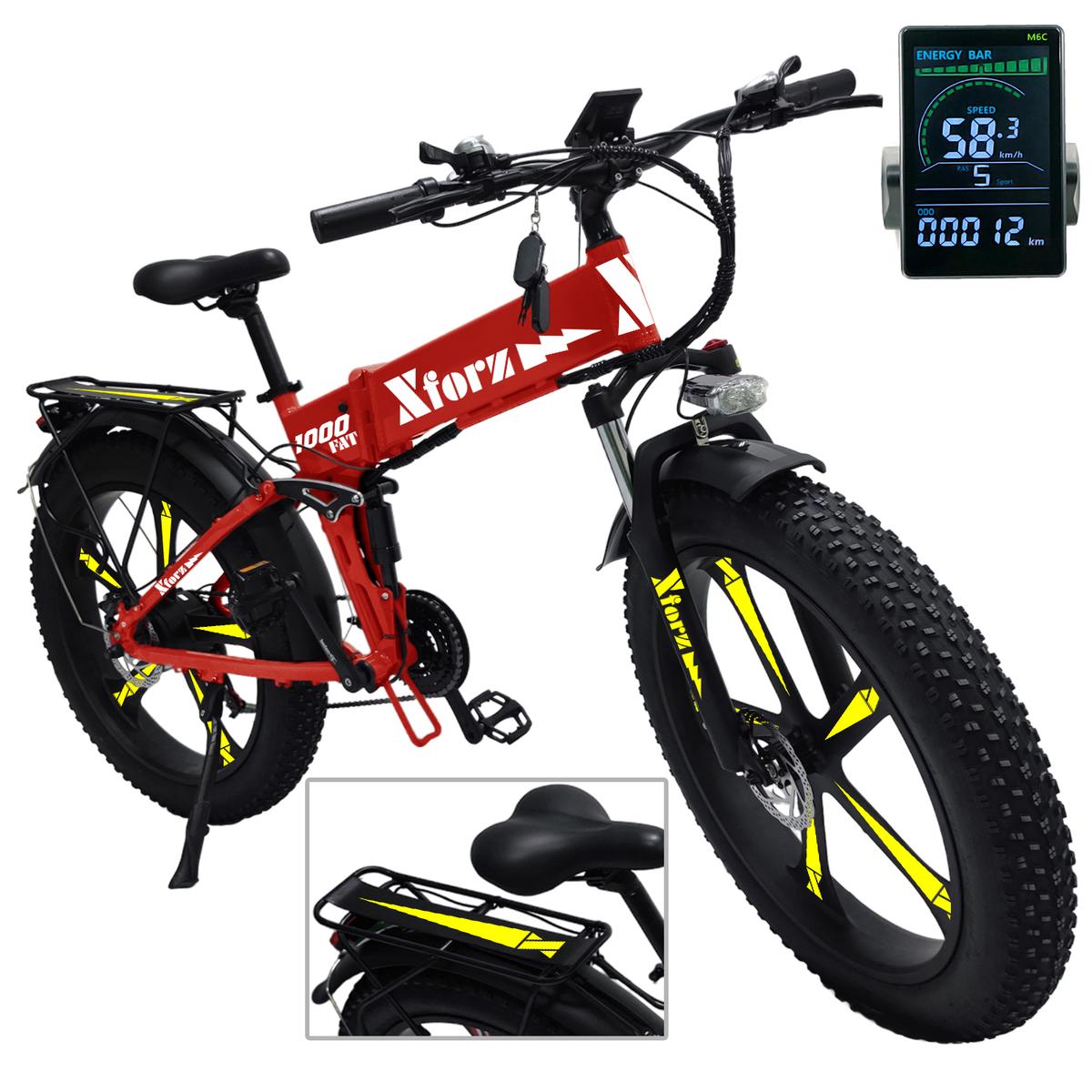 Foto 2 pulgar | Bici Eléctrica Con Alarmaventdepot Mxfjt-037 1 Pieza Multicolor