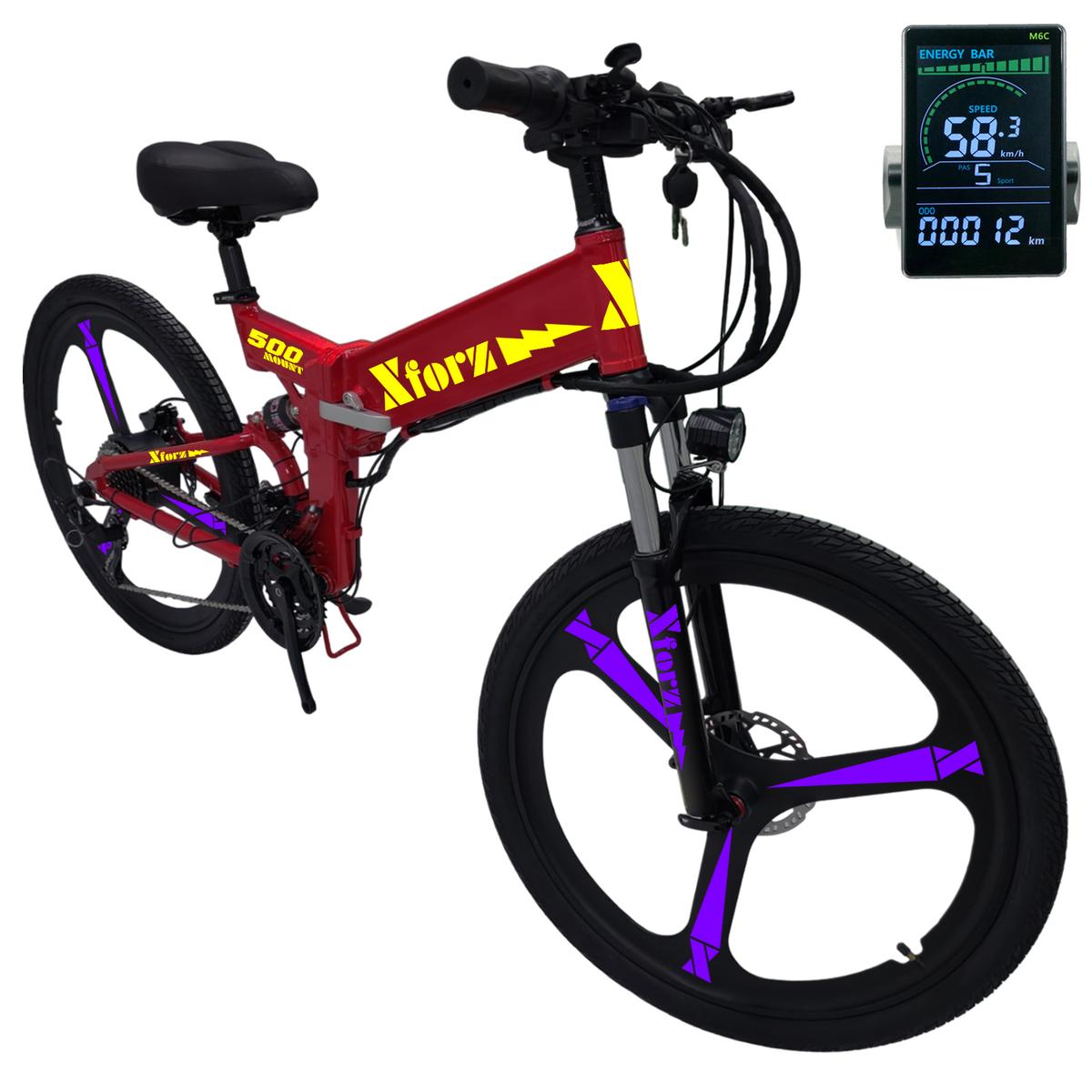 Bicicleta Eléctrica Rod 26 VentDepot MXMIJ-048 1 Pieza Multicolor