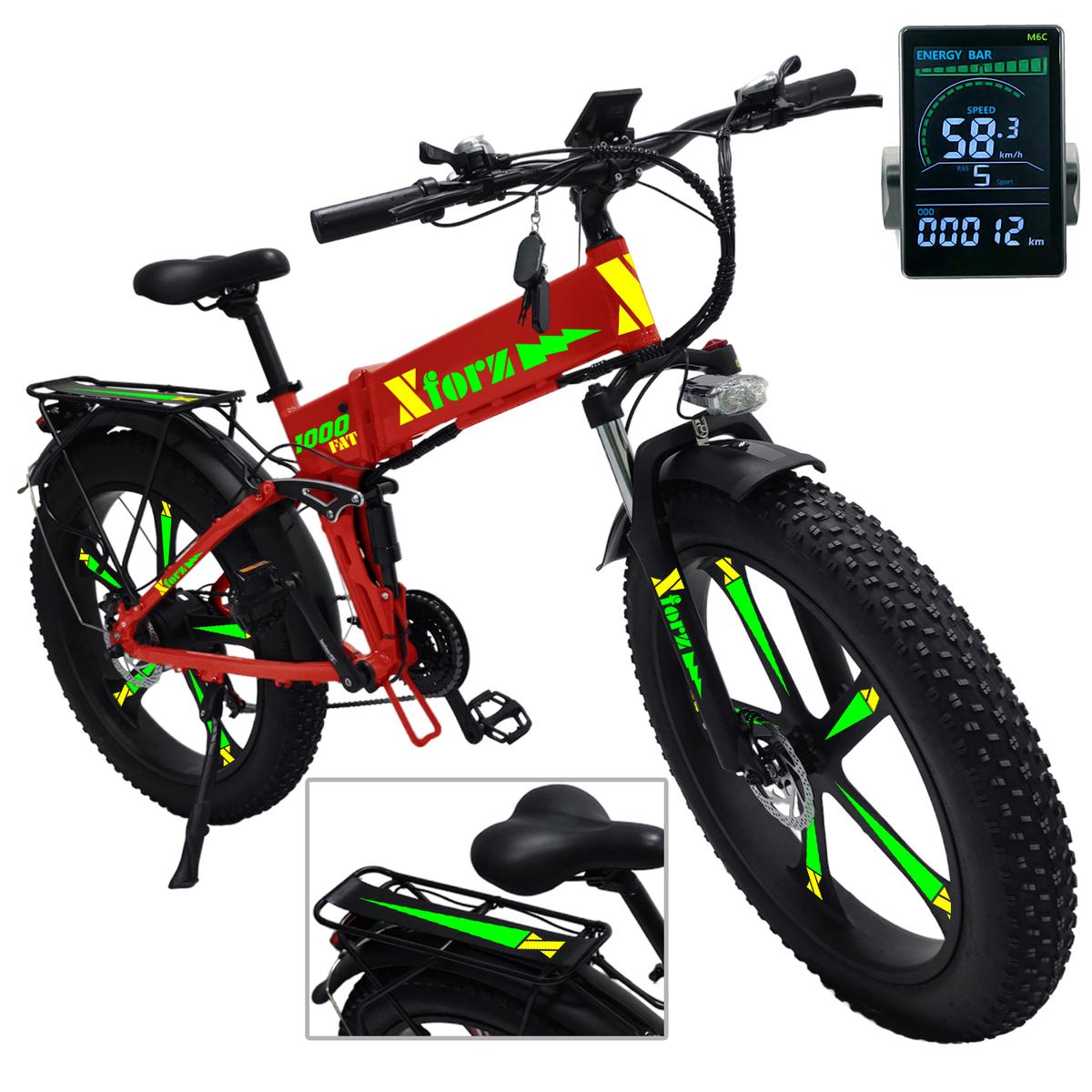 Foto 2 pulgar | Bici Eléctrica Con Alarmaventdepot Mxfjt-066 1 Pieza Multicolor