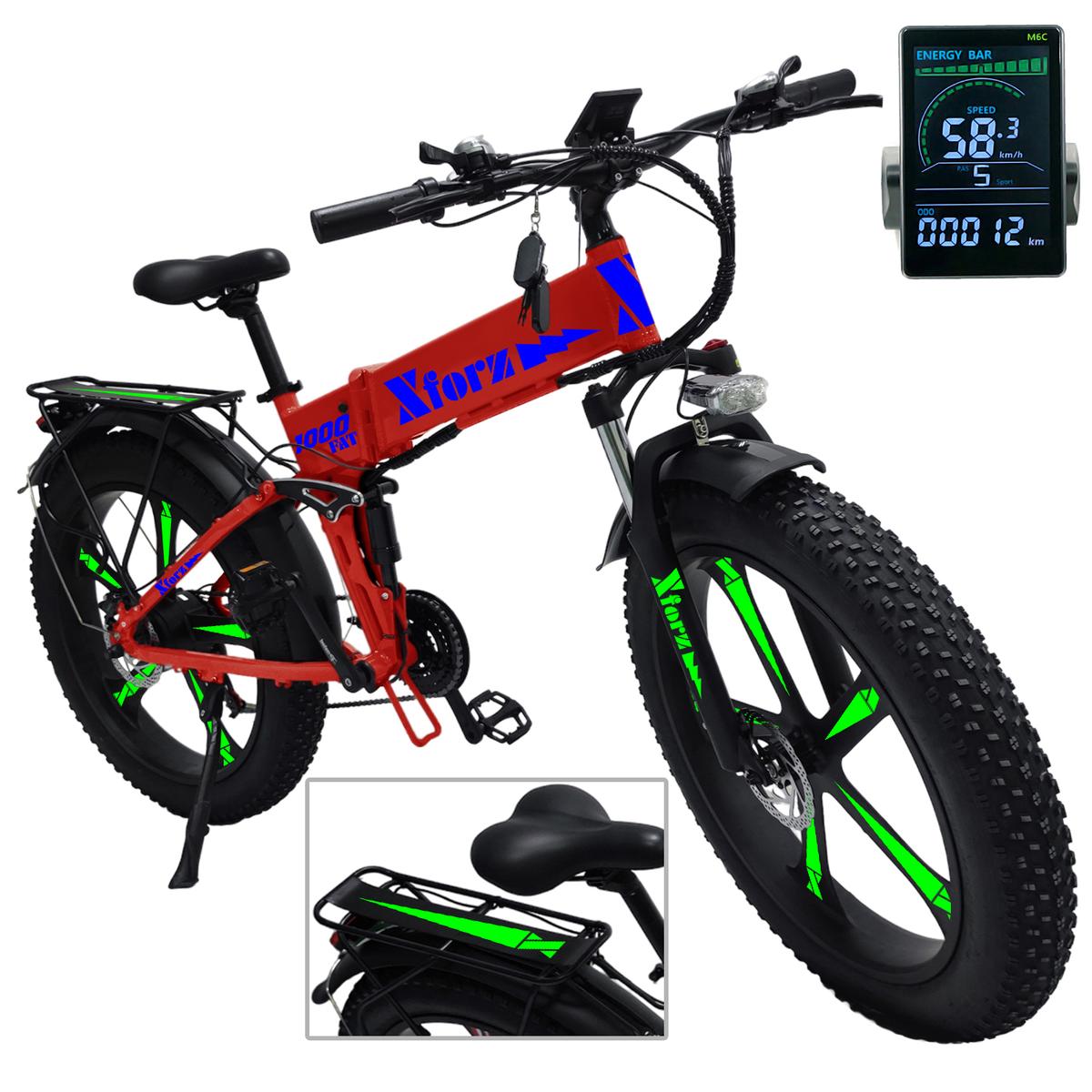 Foto 2 pulgar | Bici Eléctrica Con Alarmaventdepot Mxfjt-008 1 Pieza Multicolor