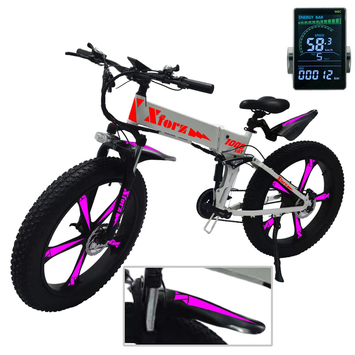 Bicicleta Eléctrica de Llanta Ancha VentDepot MXFWP-033 1 Pieza Multicolor