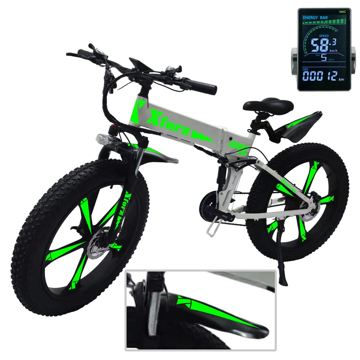 Foto 3 pulgar | Bicicleta Eléctrica Fat 1000 Pro White con Pantalla Multicolor