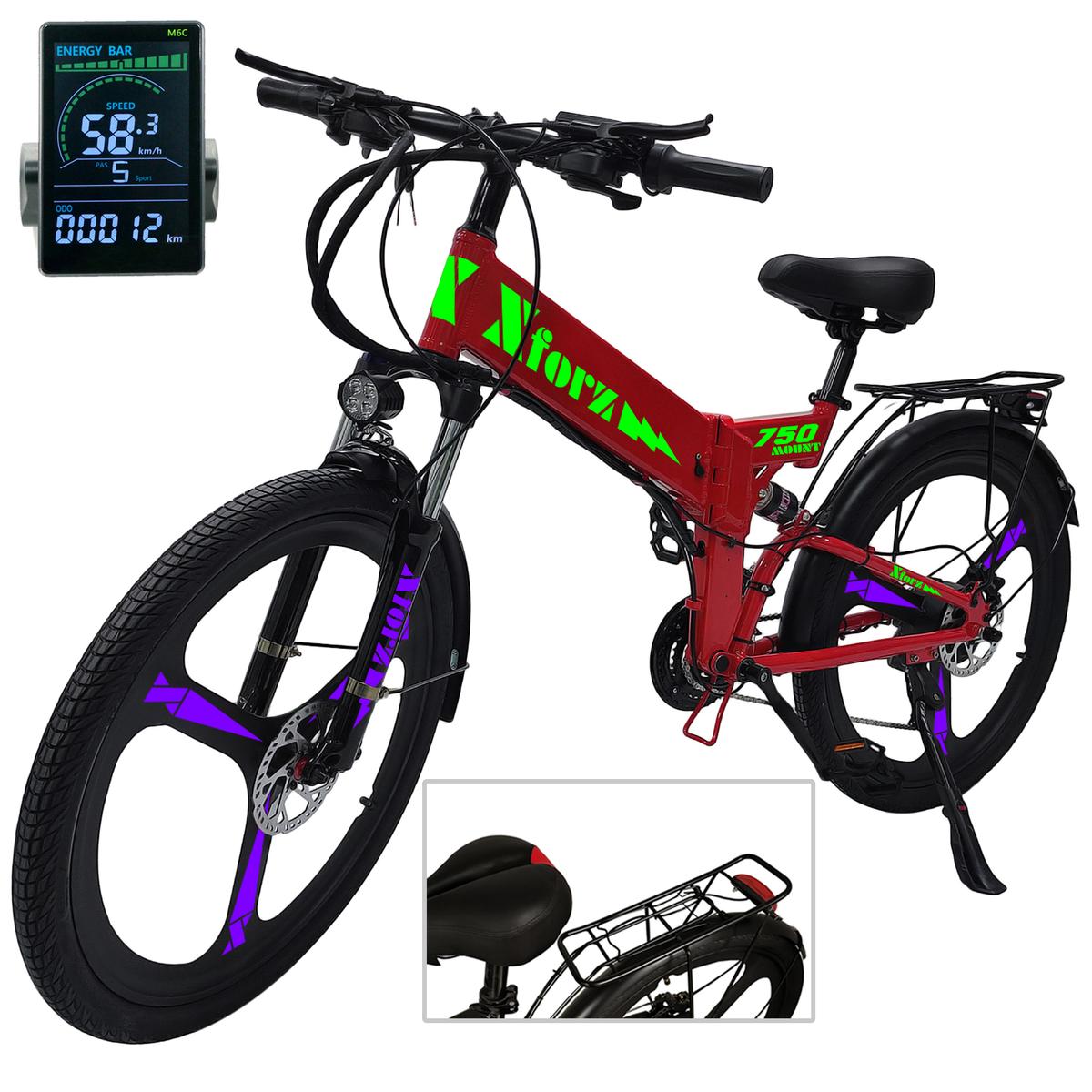 Foto 2 pulgar | Bicicleta Eléctrica Rod 26ventdepot Mxmoj-029 1 Pieza Multicolor