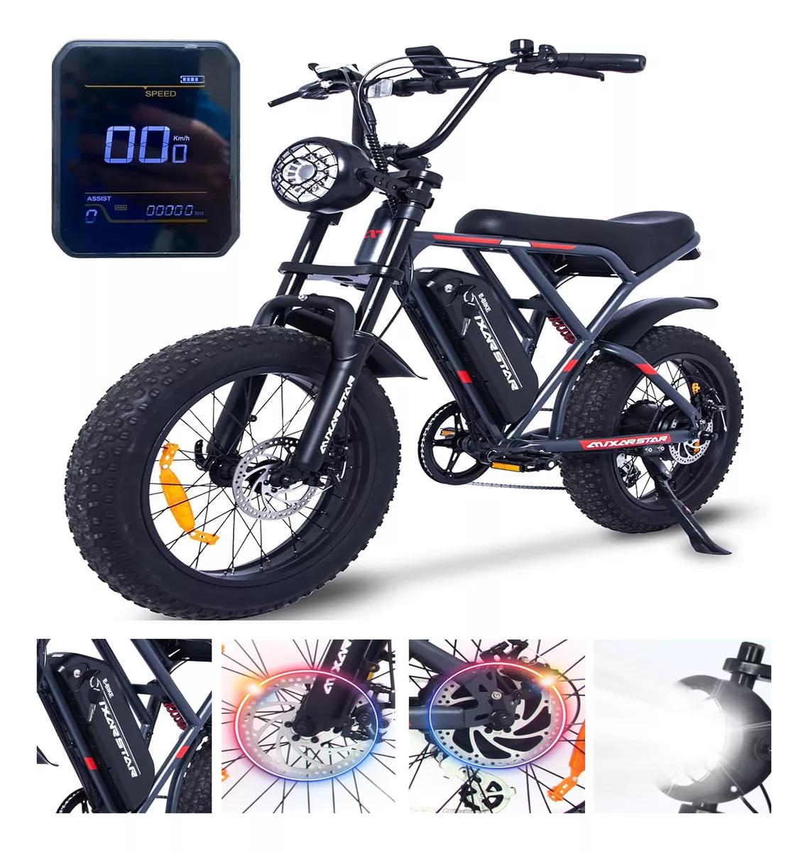 Bicicleta Eléctrica Montaña Motor 500w 40km/h Para Adultos Mx18 GAROW