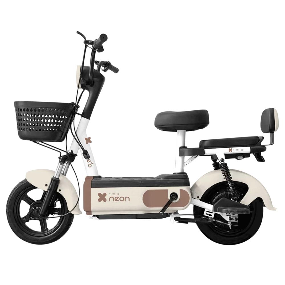 Bicicleta Eléctrica Neo-Neon 350w 33km/h Acero 150 kg Canastilla 40 km