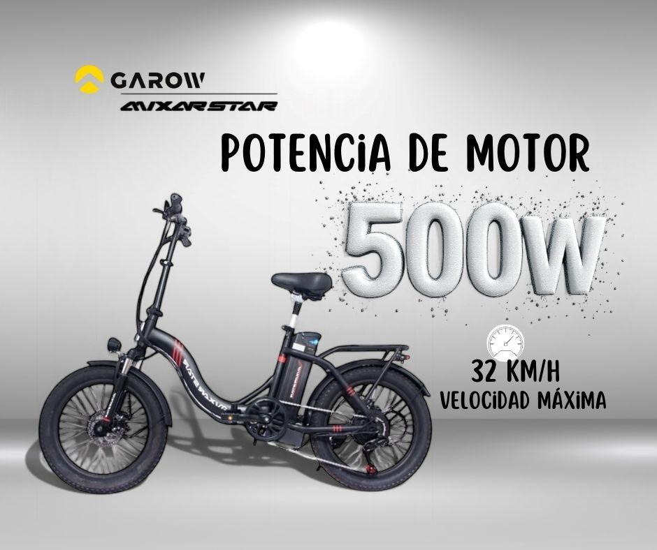 Foto 3 pulgar | Bicicleta Electrica Plegable Autonomia 40km Asistencia 100km velocidad 32km  48v 13ah Adultos Negro Garow