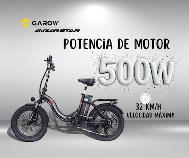 Foto 2 | Bicicleta Electrica Plegable Autonomia 40km Asistencia 100km velocidad 32km 48v 13ah Adultos Negro Garow