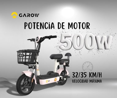 Foto 2 | Bicicleta Electrica 2 Personas Color Rosa Garow Motor 500w Velocidad 32/35km Autonomia 40/45km
