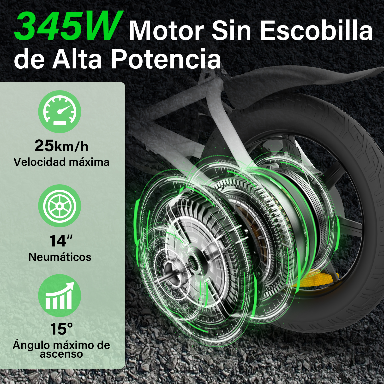 Foto 3 pulgar | Bicicleta Eléctrica Plegable Honey Whale S4 Blanco 25 km/h 23 km