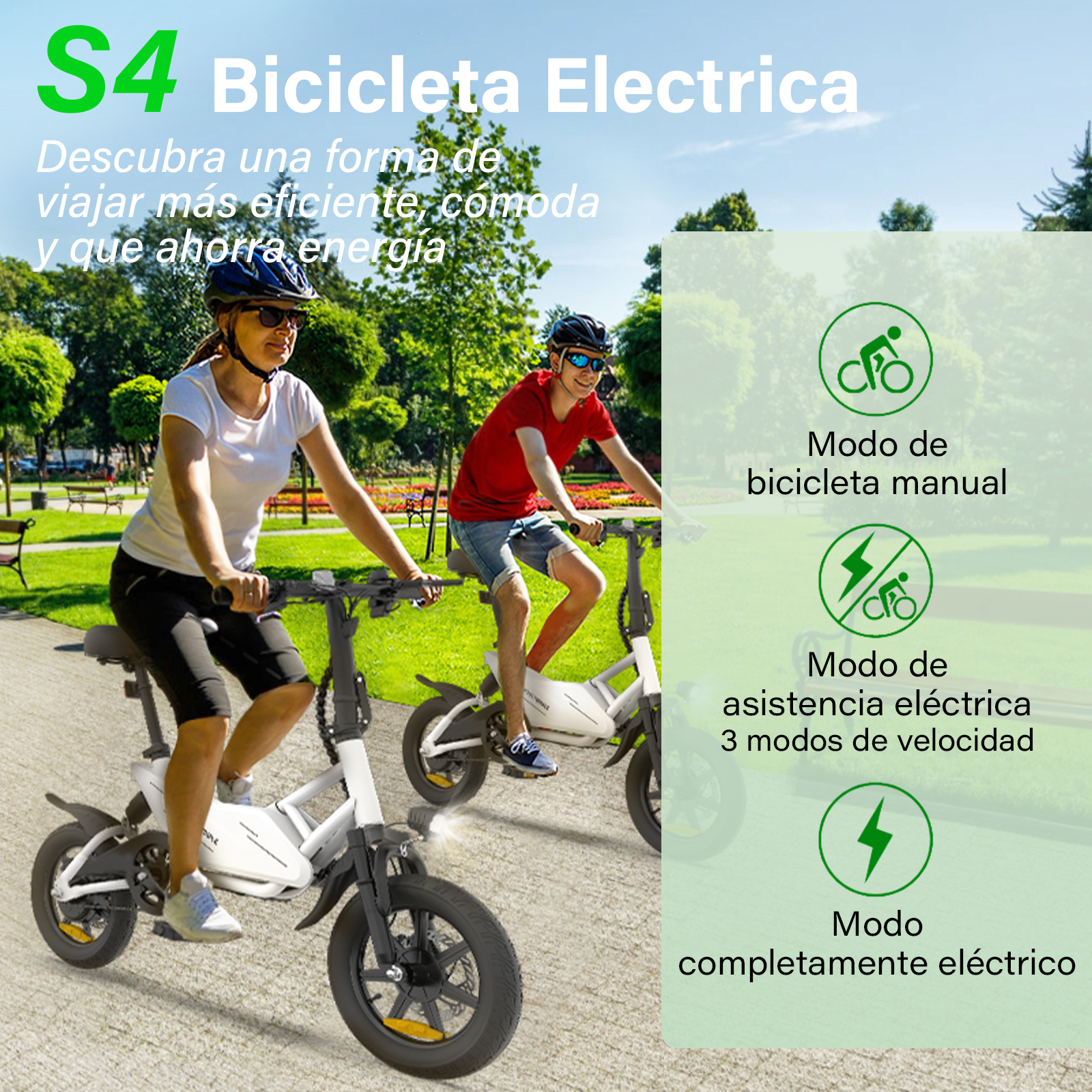 Foto 6 pulgar | Bicicleta Eléctrica Plegable Honey Whale S4 Blanco 25 km/h 23 km