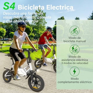 Foto 5 | Bicicleta Eléctrica Plegable Honey Whale S4 Blanco 25 km/h 23 km