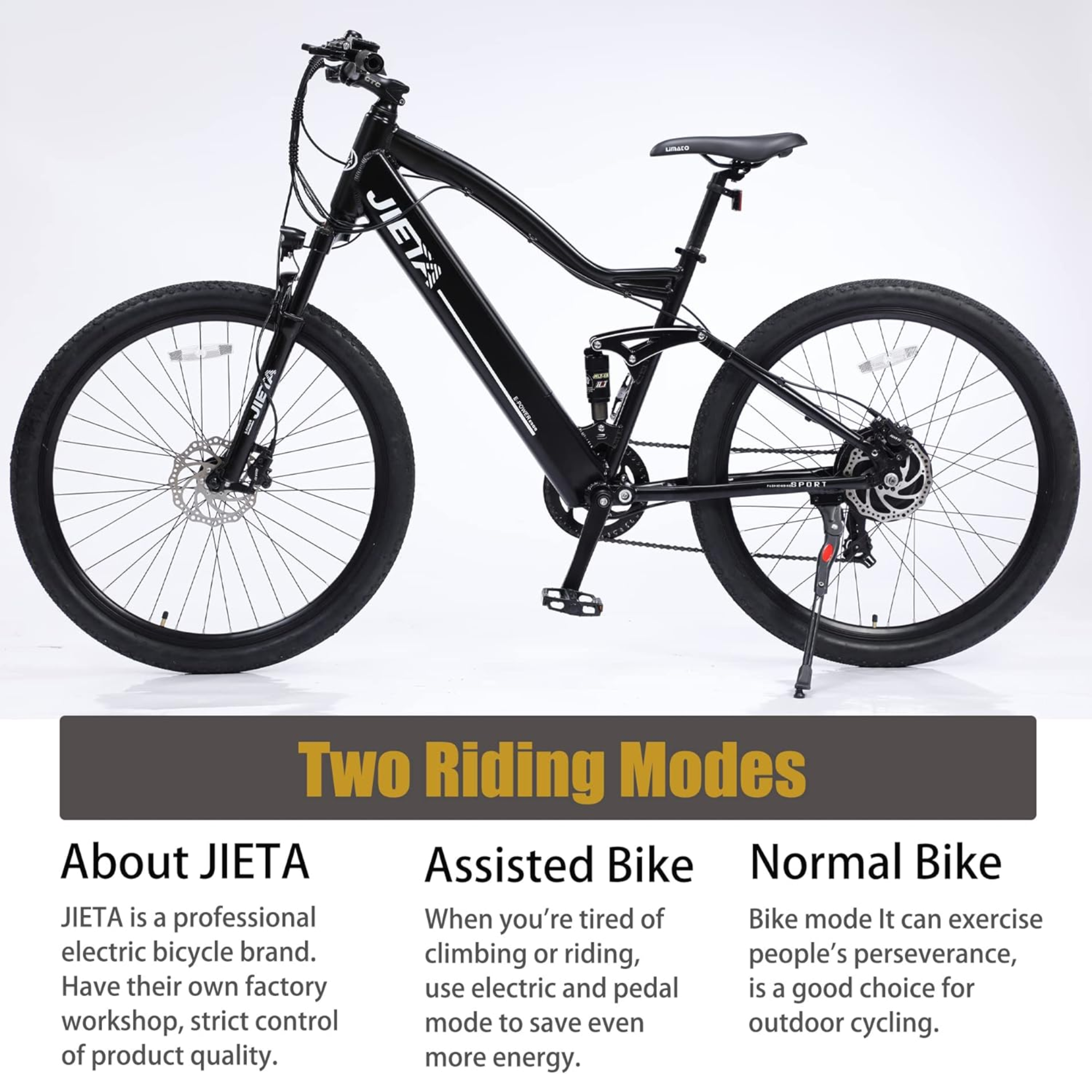 Foto 2 | Bicicleta Eléctrica Jieta 500w De 27.5 Batería Litio 48v Color Negro