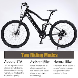 Foto 2 | Bicicleta Eléctrica Jieta 500w De 27.5 Batería Litio 48v Color Negro