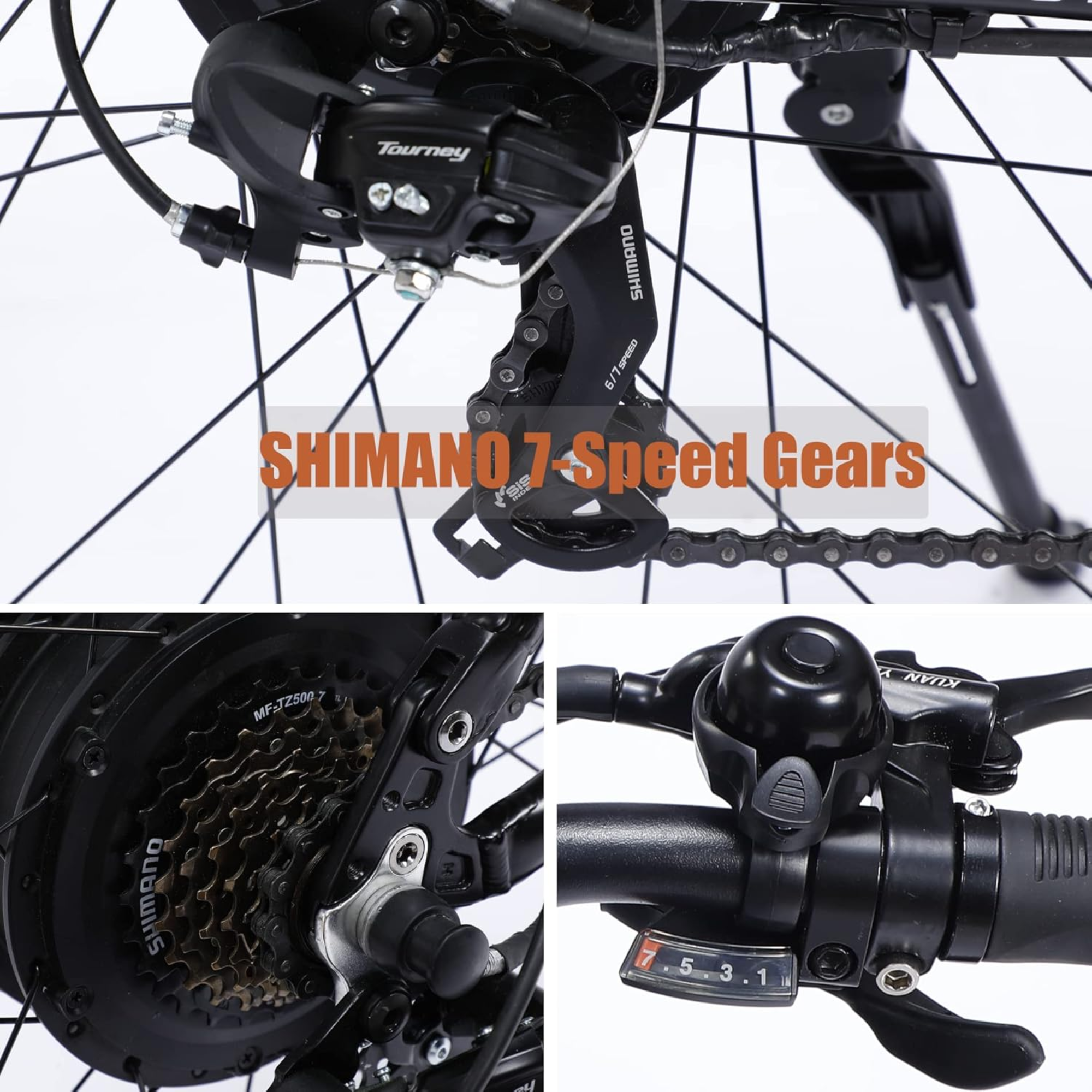 Foto 6 | Bicicleta Eléctrica Jieta 500w De 27.5 Batería Litio 48v Color Negro