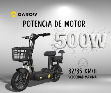 Foto 2 | Bicicleta Eléctrica Motor 500 W Garow City Negra