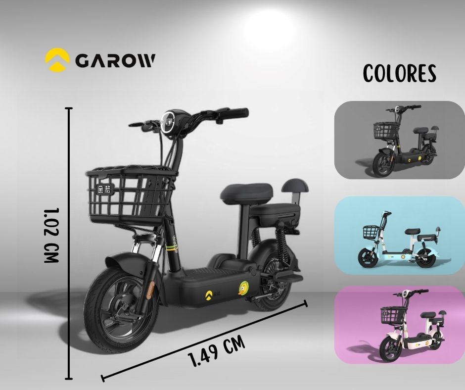 Foto 4 | Bicicleta Eléctrica Motor 500 W Garow City Negra