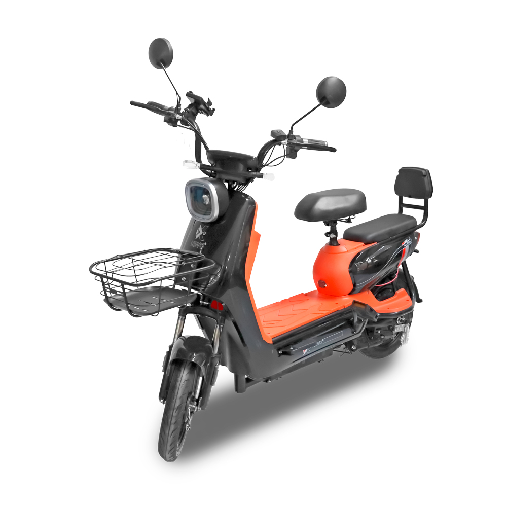 Bicicleta Eléctrica Negro Con Naranja Kiwo Kl 800