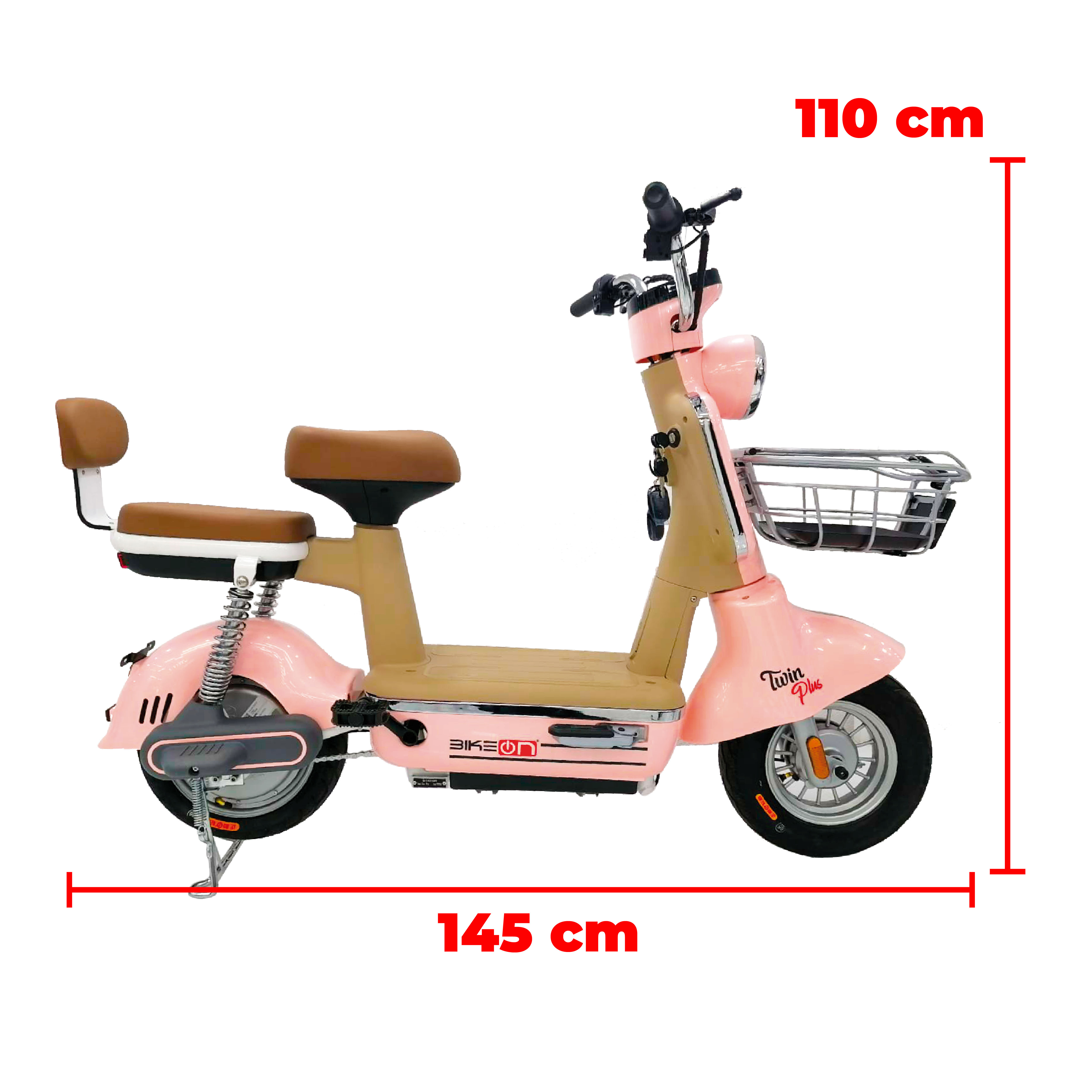 Foto 9 pulgar | Bicimoto Eléctrica Twin Plus Color Rosa, Bikeon