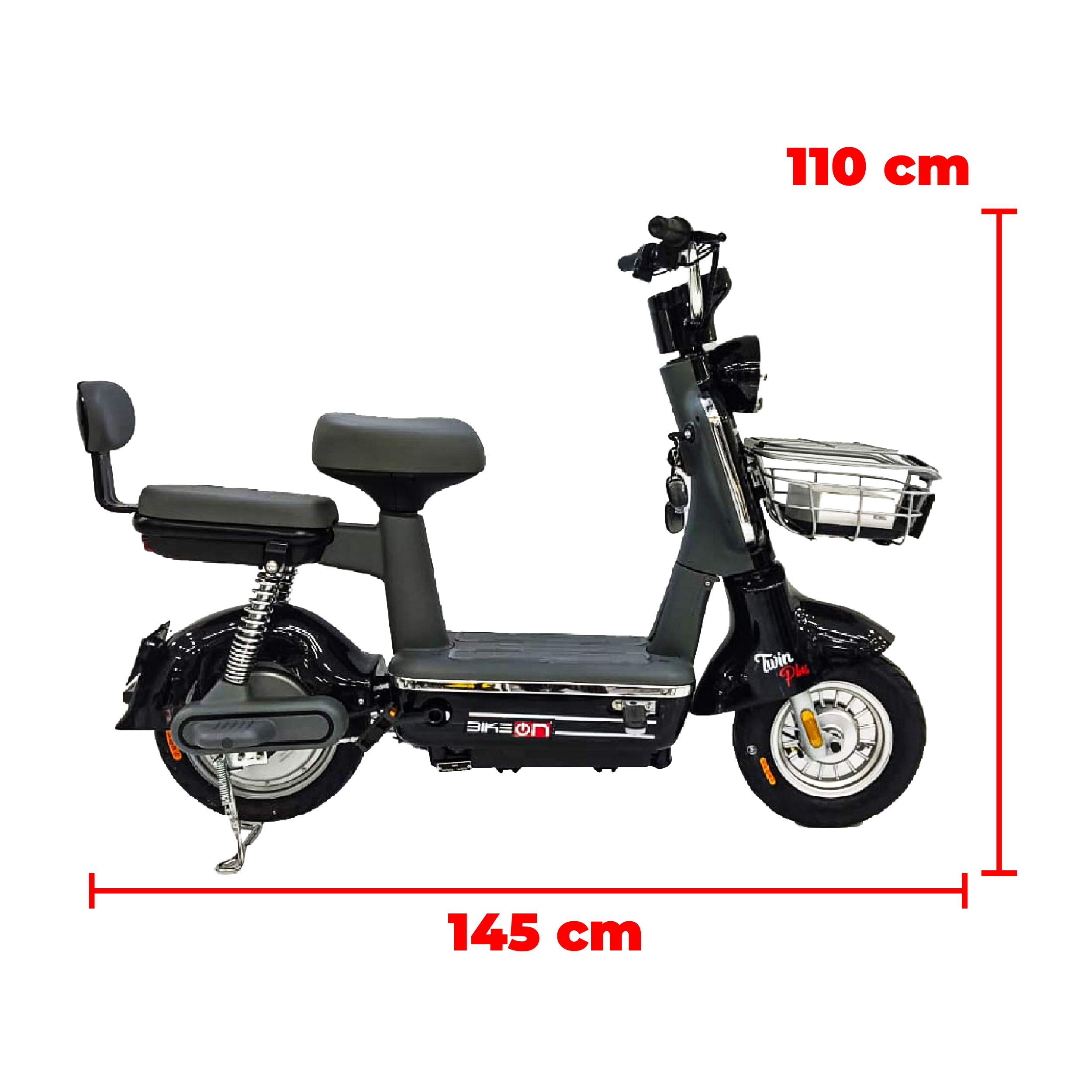 Foto 8 | Bicimoto Eléctrica Twin Plus Color Negra, Bikeon