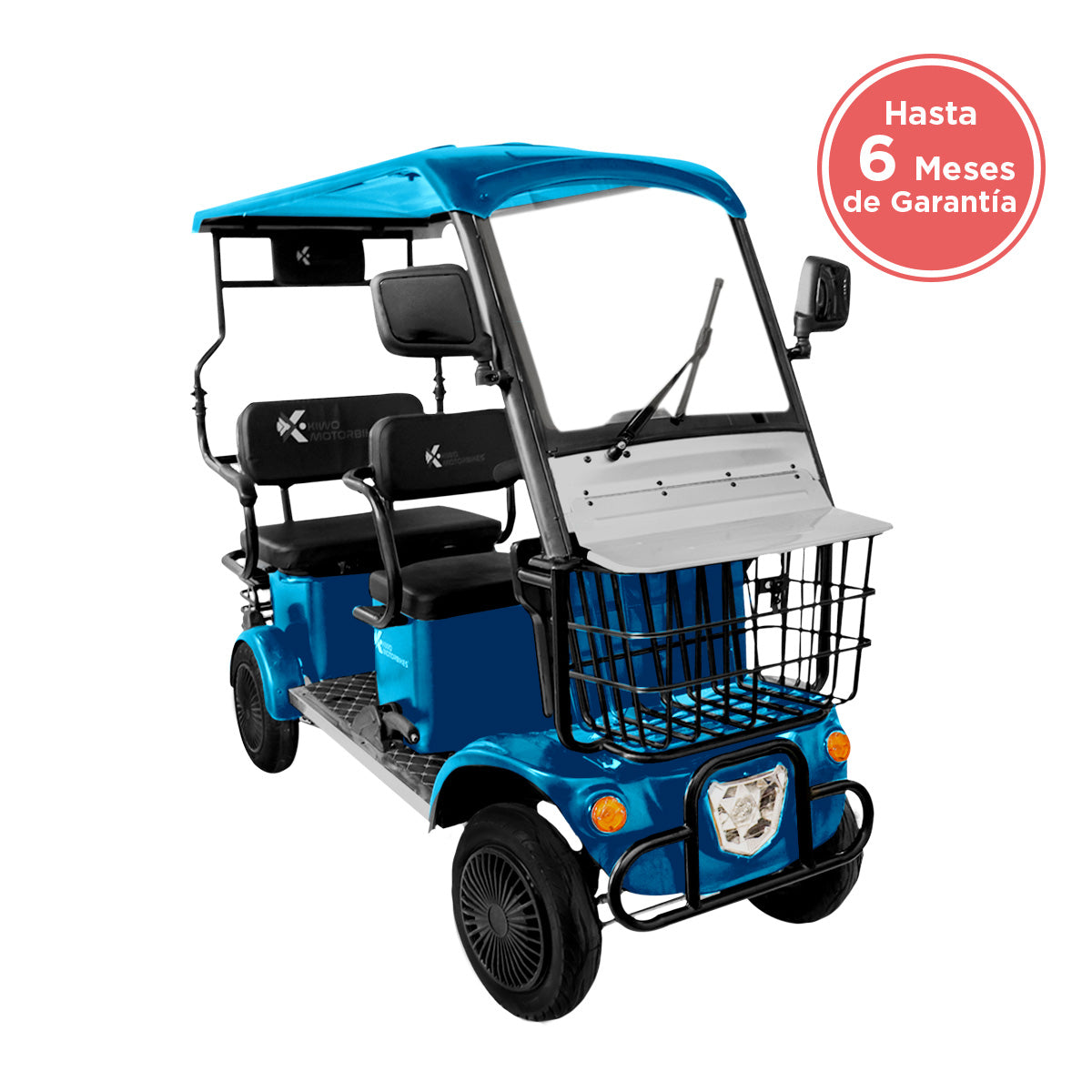 Foto 1 | Cuatrimoto Eléctrica Kiwo Con Techo Azul Metálico Waldos Bty001