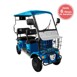 Foto 1 | Cuatrimoto Eléctrica Kiwo Con Techo Azul Metálico Waldos Bty001