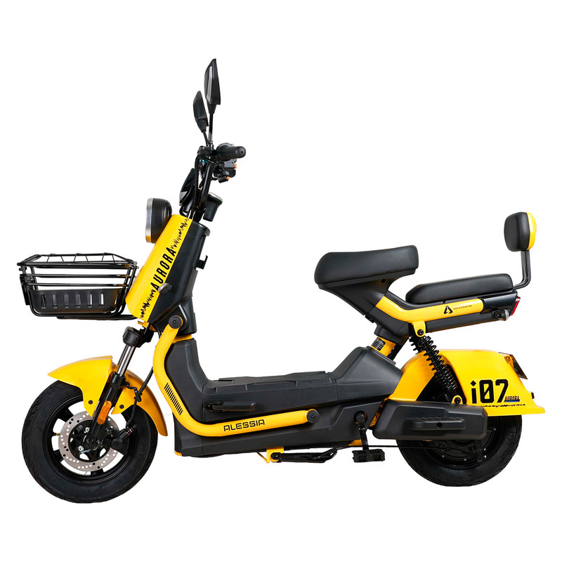 Foto 2 pulgar | Bicicleta Eléctrica Alessia Aurora Color Amarillo 800w